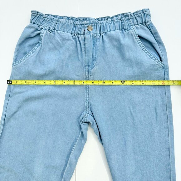 Light Denim Youth Girl Size 12 With Elastic Waist And Ankles - Picture 10 of 11